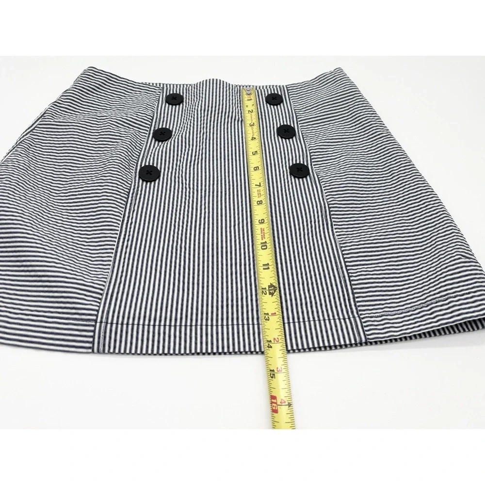Urban Outfitters Women's Medium Saliorette Striped Mini Skirt Navy Blue White